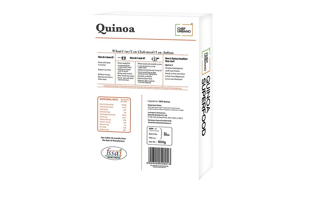Chef Urbano Quinoa    Box  500 grams
